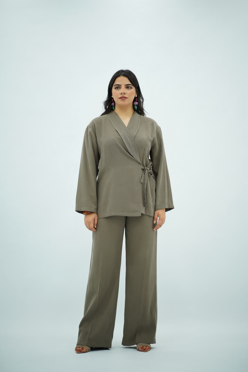 Ensemble Tencel Croisé – Taupe