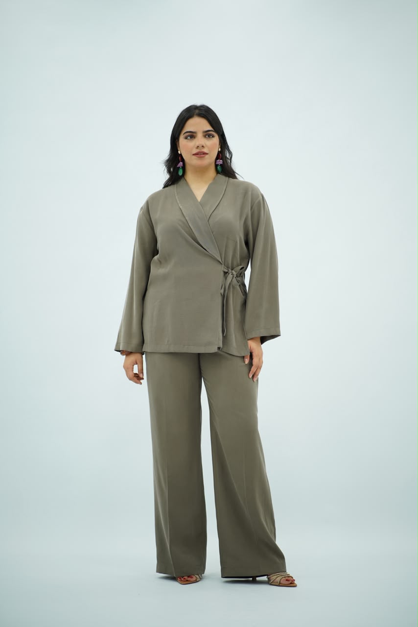 Ensemble Tencel Croisé – Taupe