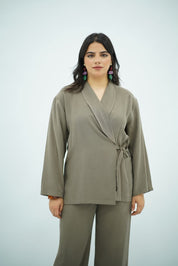Ensemble Tencel Croisé – Taupe