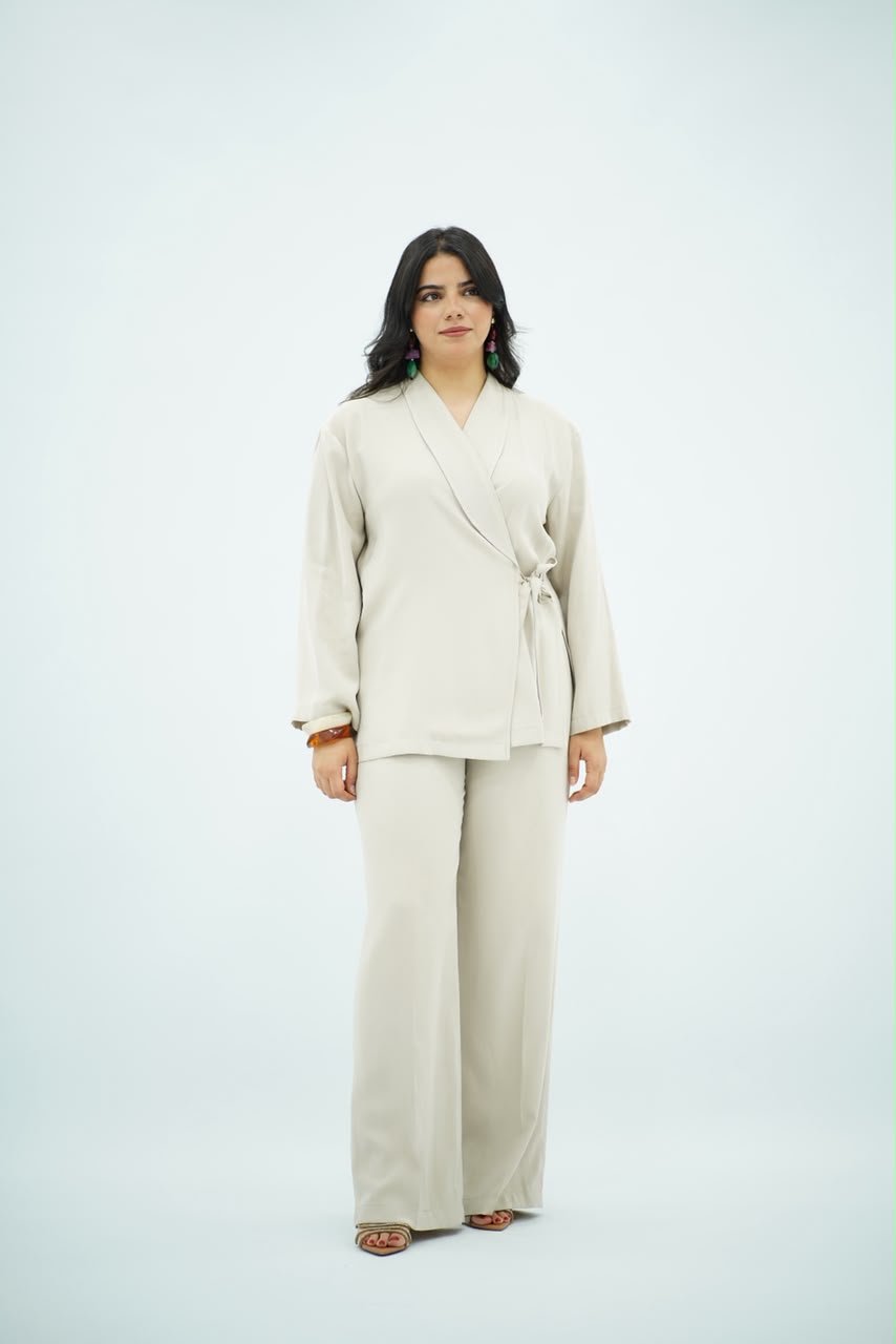 Ensemble Tencel Croisé – Écru