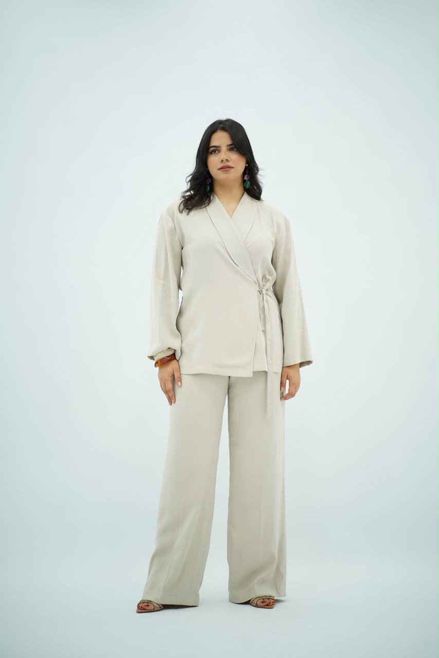 Ensemble Tencel Croisé – Écru