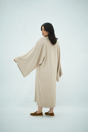Gandoura en Lin Style Coréen – Beige Sable