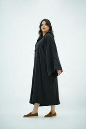 Gandoura en Tencel Style Coréen – Noir