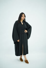 Gandoura en Tencel Style Coréen – Noir