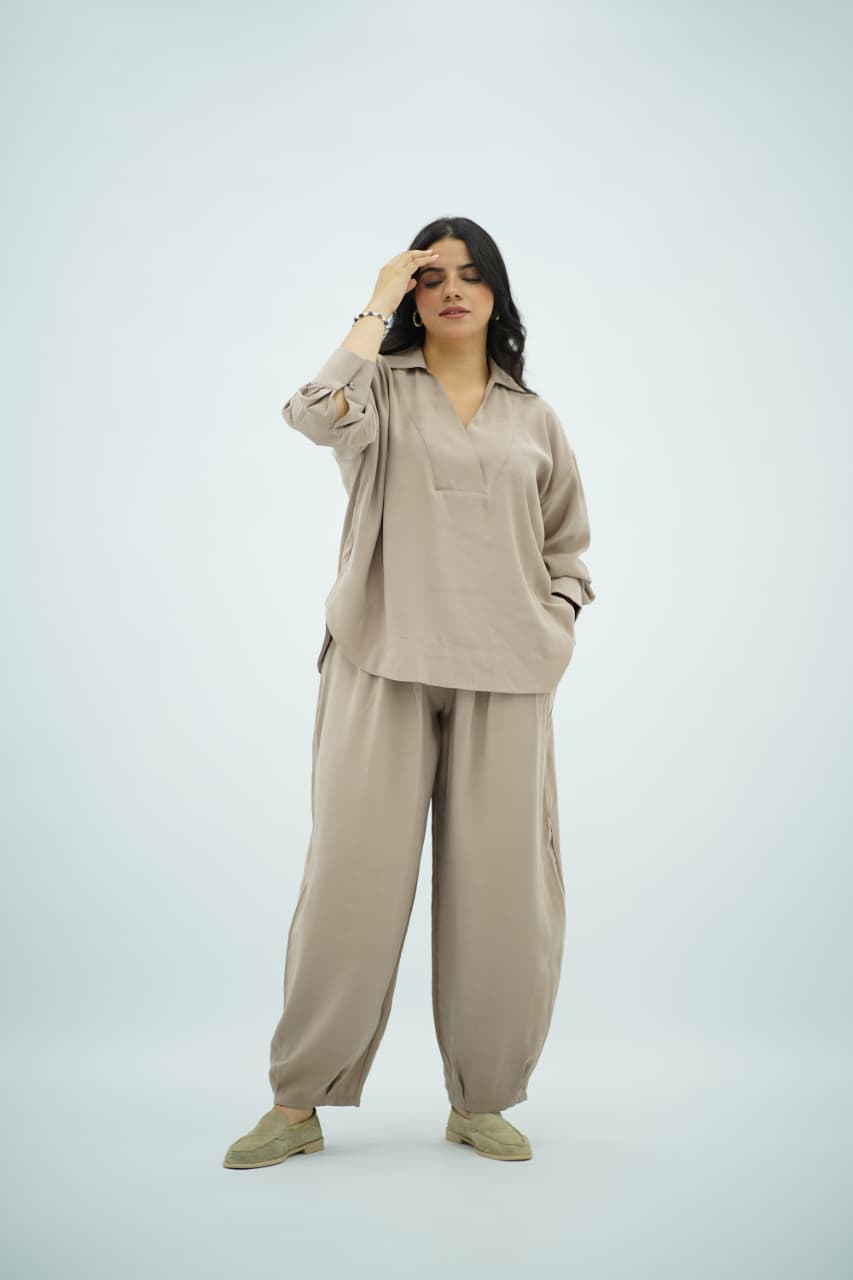 Ensemble Chic Oversize Beige
