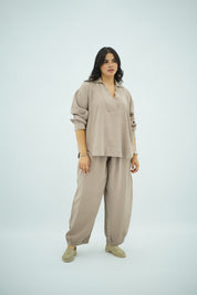 Ensemble Chic Oversize Beige