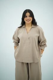 Ensemble Chic Oversize Beige