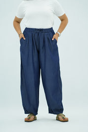Pantalon Large en Denim Fluide