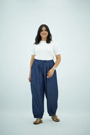 Pantalon Large en Denim Fluide