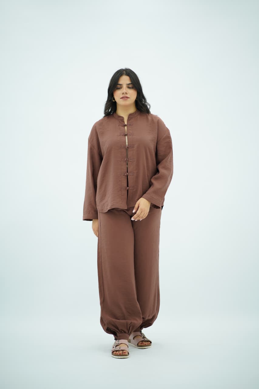 Ensemble Décontracté en Marron Cocoa