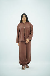 Ensemble Décontracté en Marron Cocoa