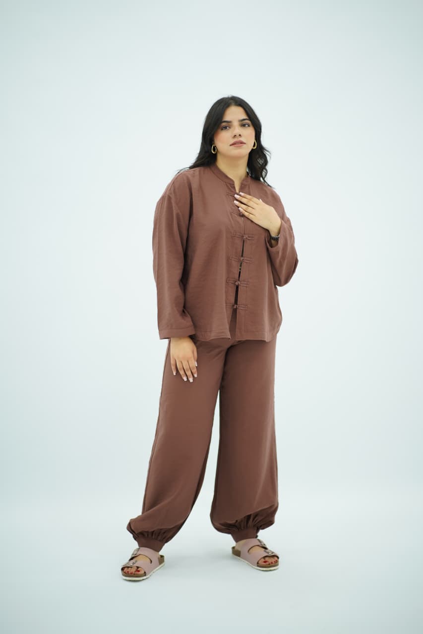 Ensemble Décontracté en Marron Cocoa
