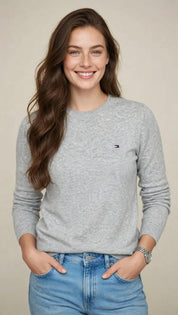 Pull Femme Classique en Maille Douce – Col Rond et Coupe Élégante