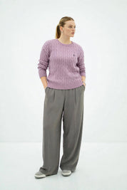 Pull Élégant en Maille Tressée - Confort et Style Automne/Hiver
