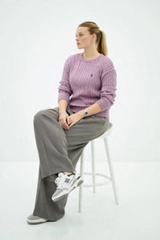 Pull Élégant en Maille Tressée - Confort et Style Automne/Hiver