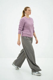Pull Élégant en Maille Tressée - Confort et Style Automne/Hiver
