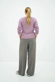Pull Élégant en Maille Tressée - Confort et Style Automne/Hiver