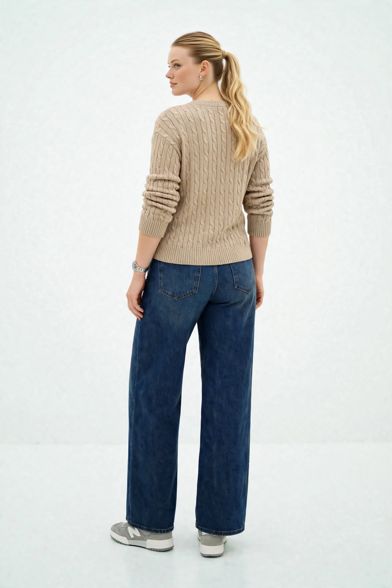 Pull Élégant en Maille Tressée - Confort et Style Automne/Hiver