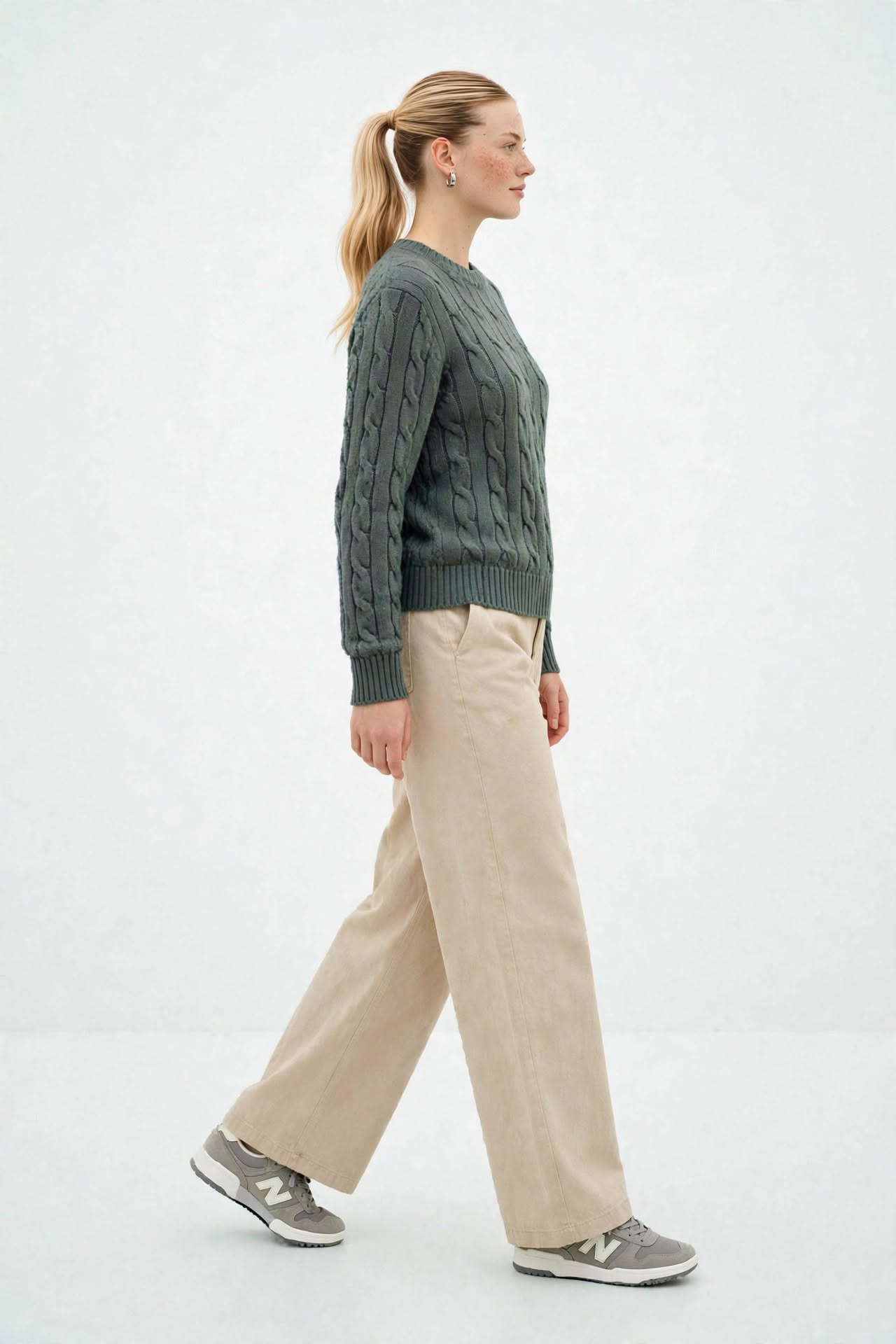 Pull Élégant en Maille Tressée - Confort et Style Automne/Hiver