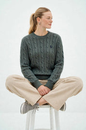 Pull Élégant en Maille Tressée - Confort et Style Automne/Hiver
