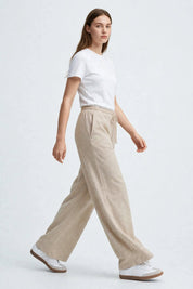 Pantalon Large en Jogging  à Cordon