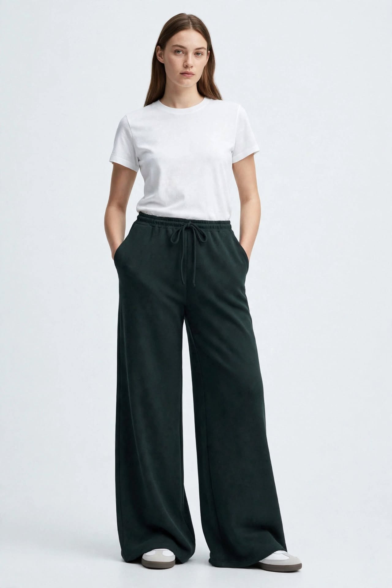 Pantalon Large en Jogging  à Cordon