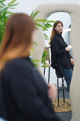 Chemise Oversize Noir en Lin – Élégance Décontractée