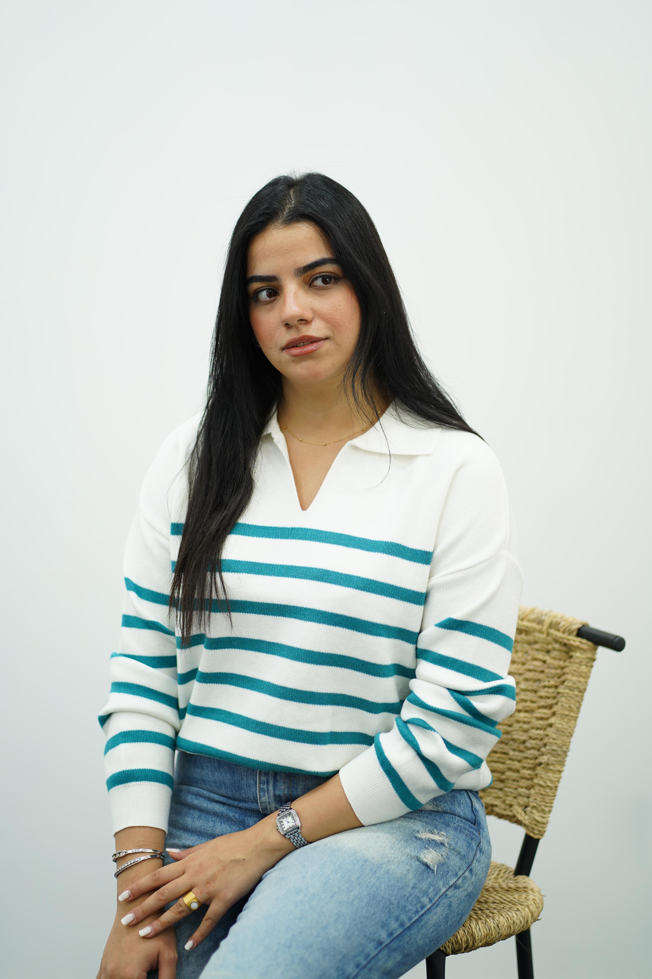 Pull Rayé Col Polo - Multi Couleurs