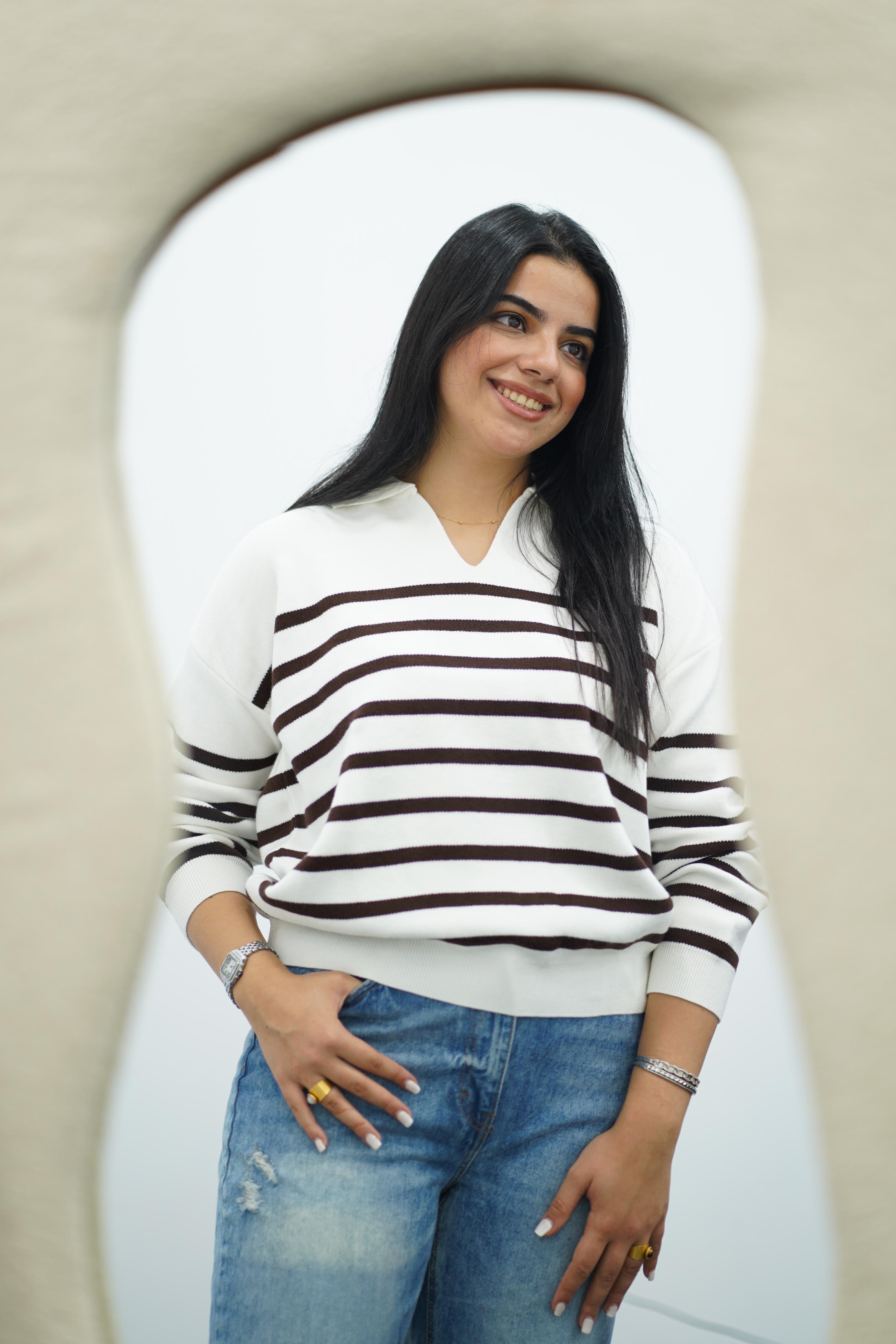 Pull Rayé Col Polo - Multi Couleurs