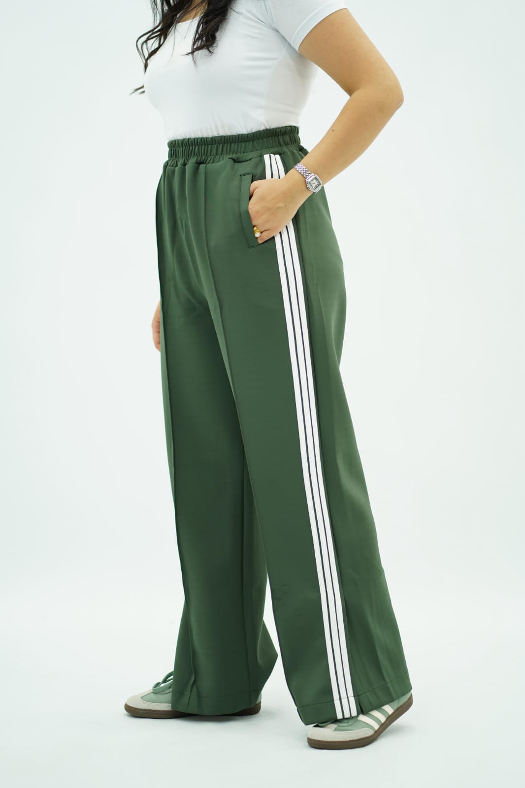 Pantalon jogging à Bandes Blanches