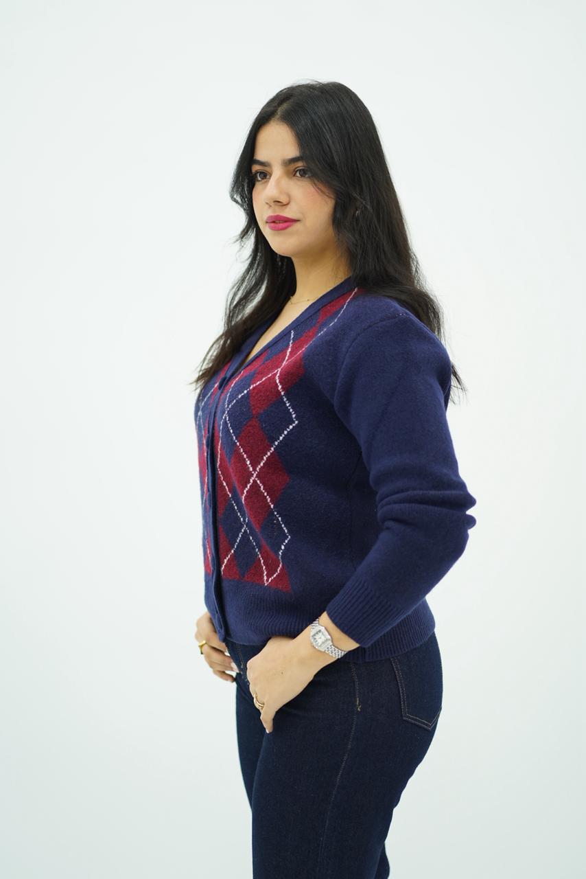 Pulls Cardigan Jacquard Élégance Classique