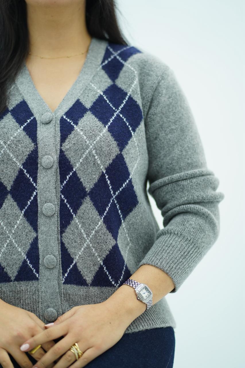 Pulls Cardigan Jacquard Élégance Classique