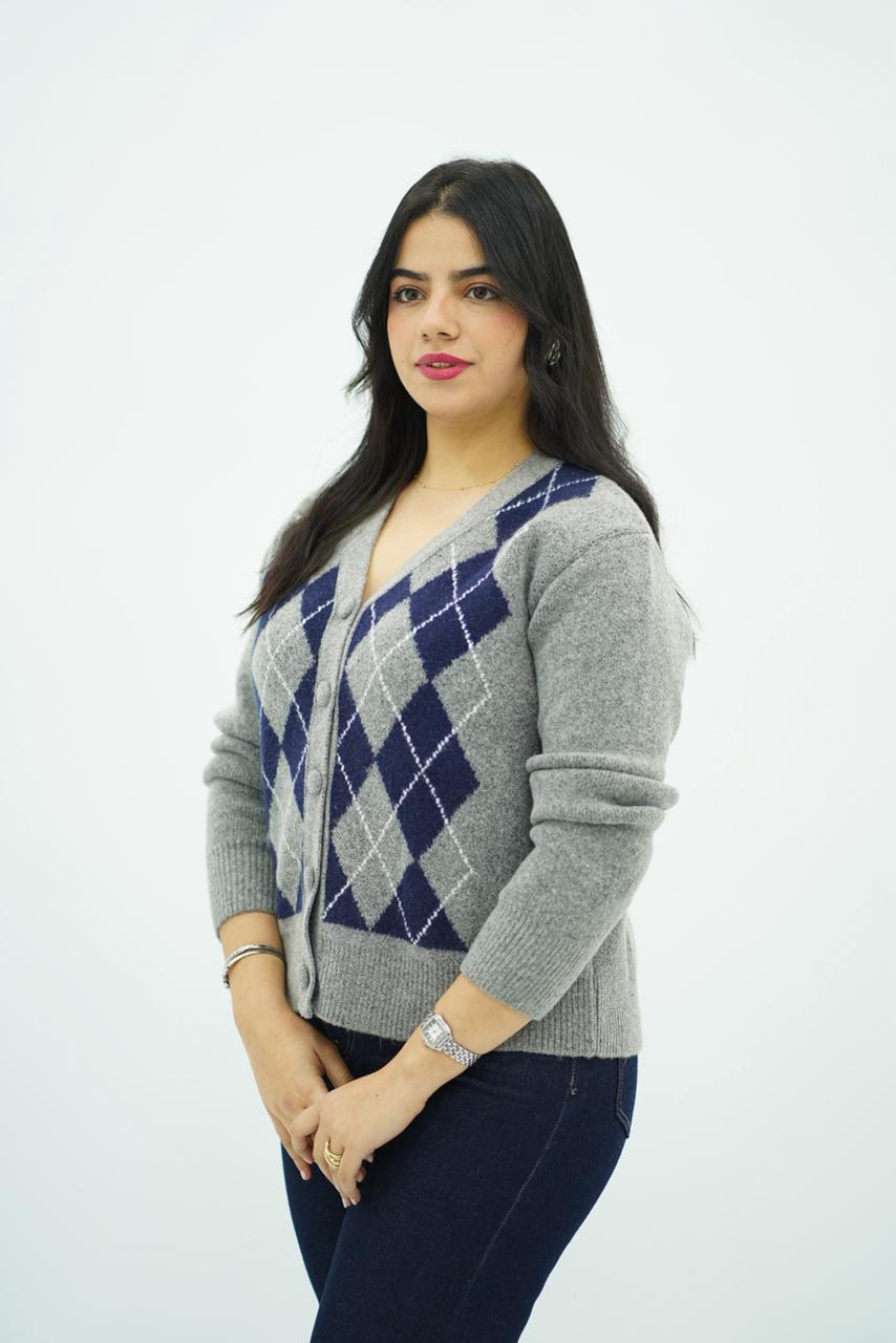 Pulls Cardigan Jacquard Élégance Classique