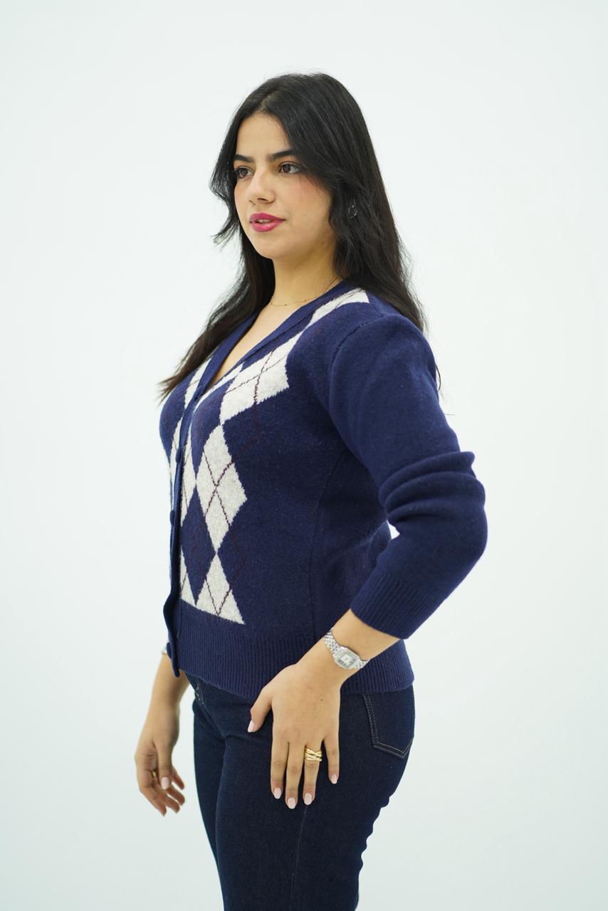 Pulls Cardigan Jacquard Élégance Classique