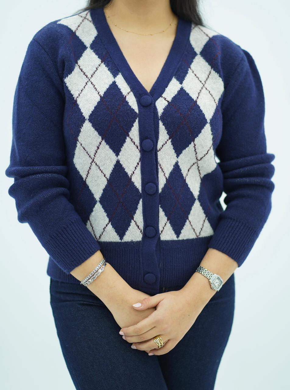 Pulls Cardigan Jacquard Élégance Classique