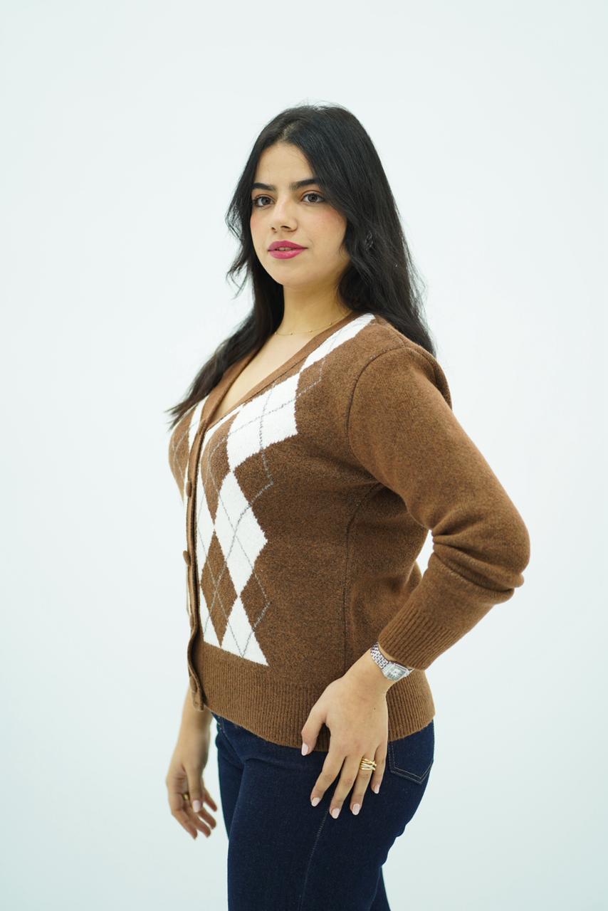 Pulls Cardigan Jacquard Élégance Classique