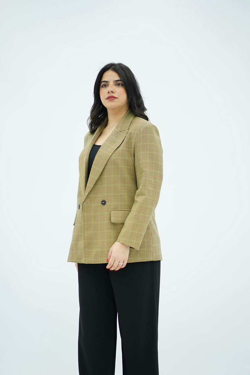 Blazer Imprimée à Carreaux