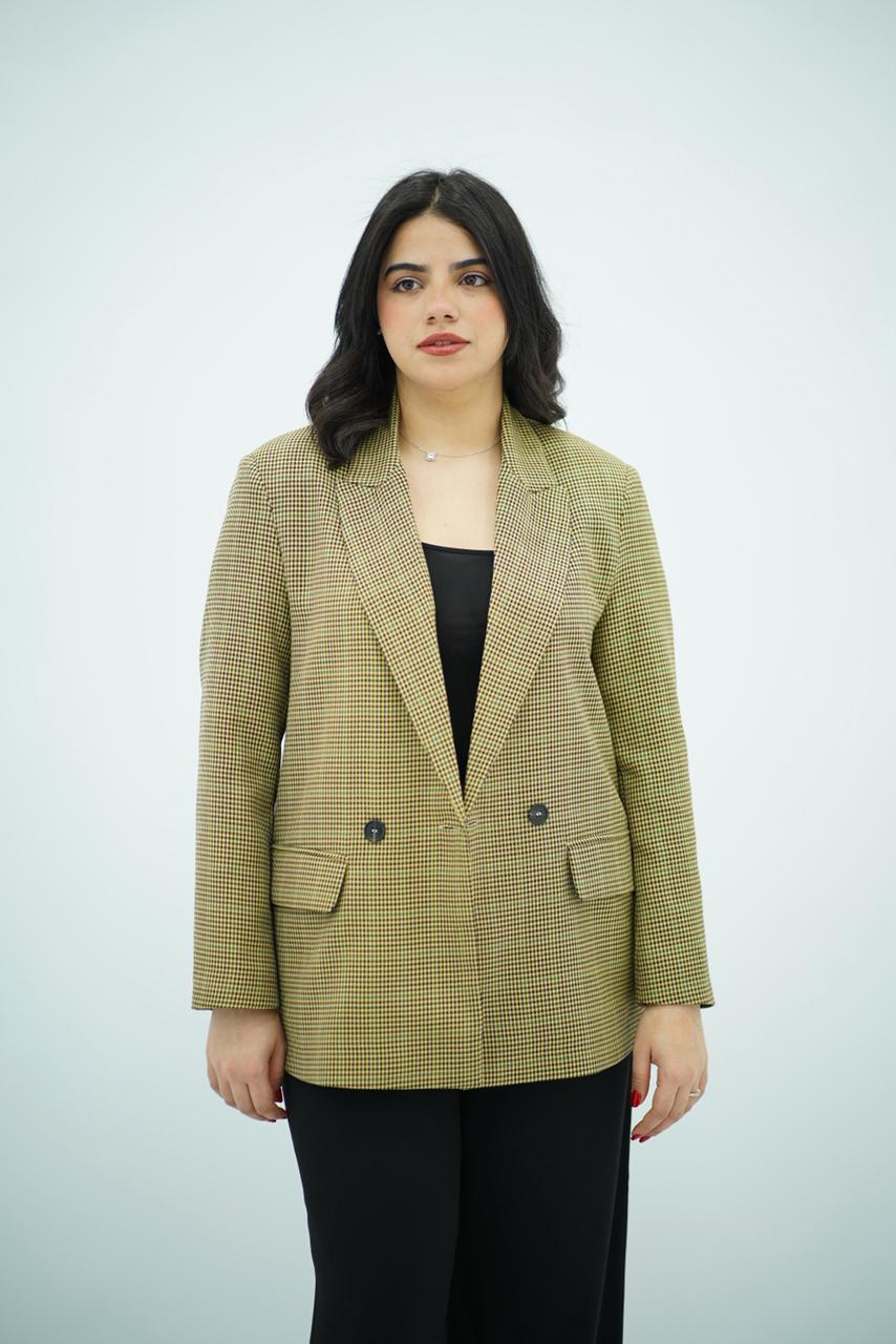 Blazer Imprimée à Carreaux