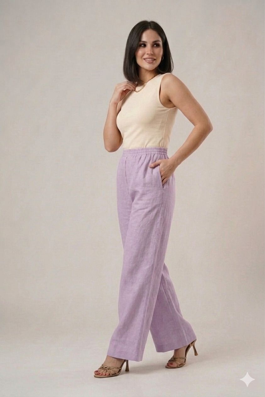 Pantalons en Lin Fluide