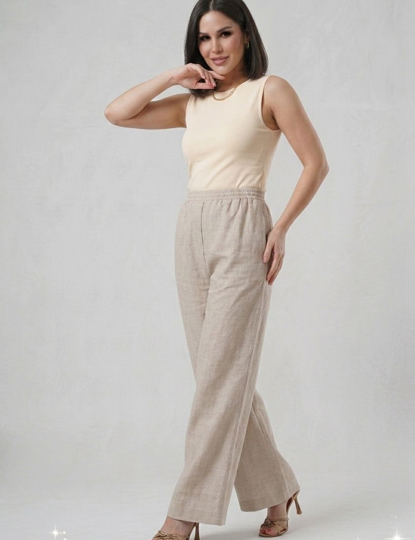 Pantalons en Lin Fluide