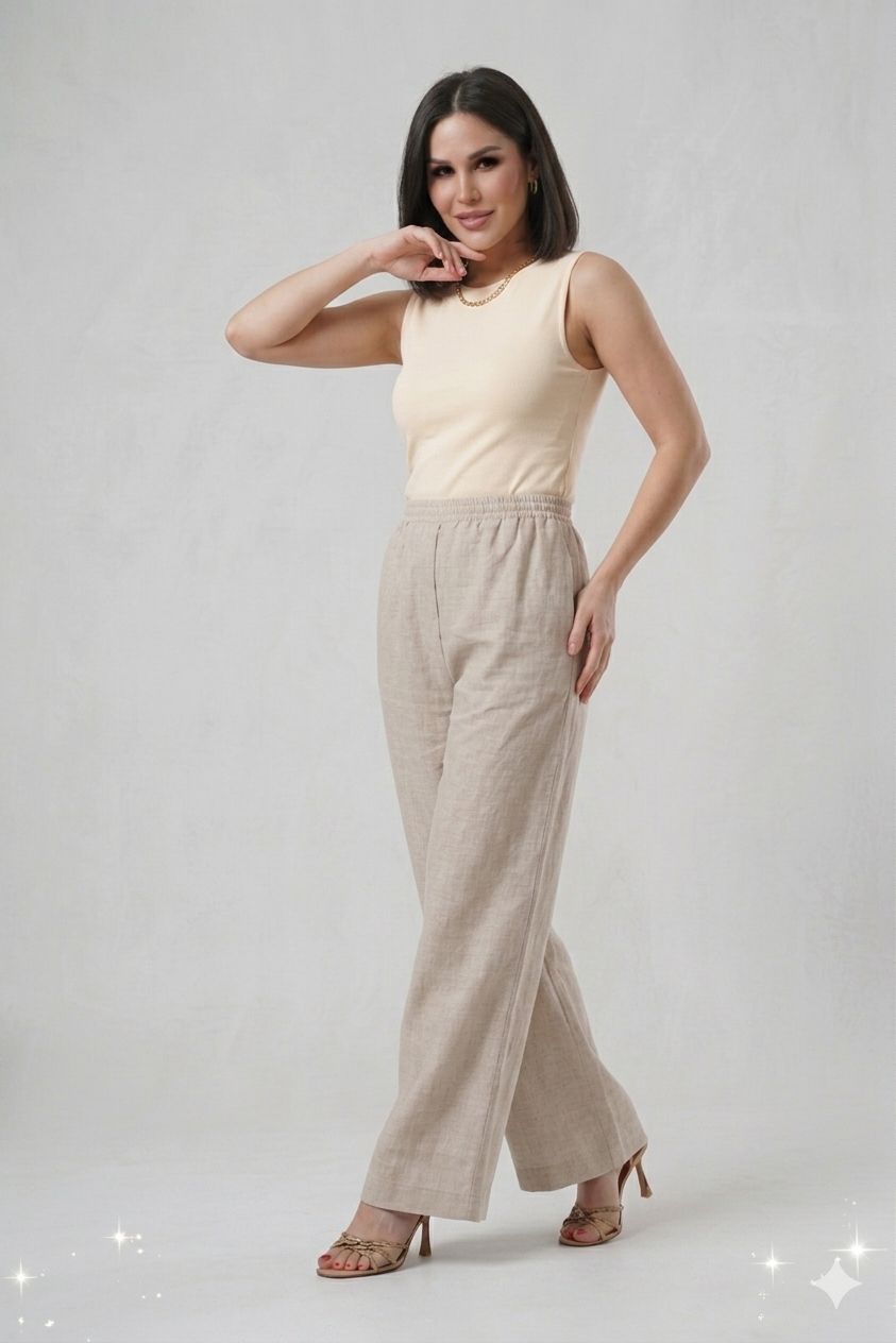 Pantalons en Lin Fluide