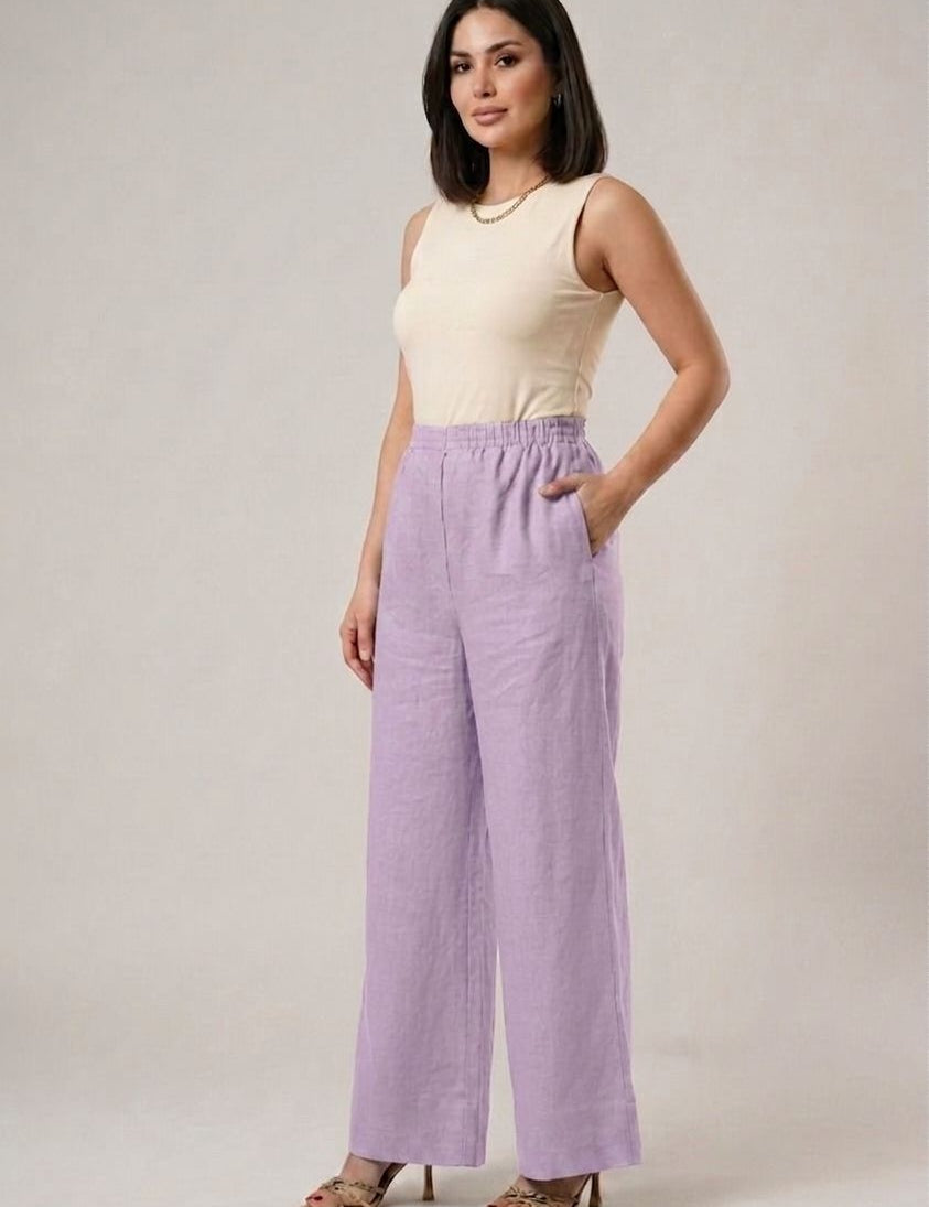 Pantalons en Lin Fluide
