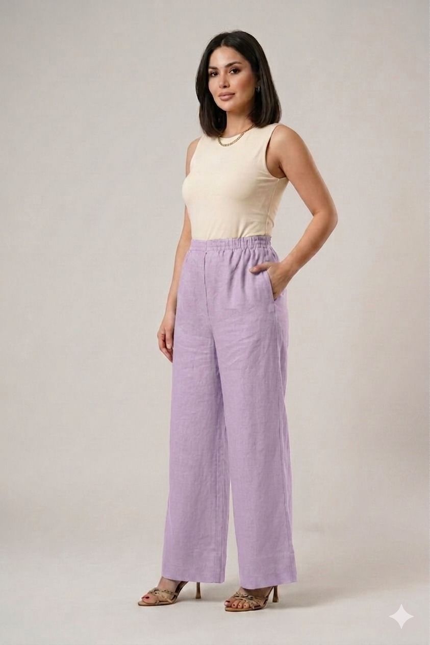 Pantalons en Lin Fluide