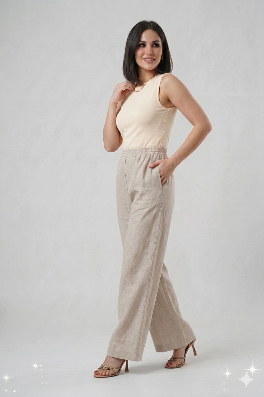 Pantalons en Lin Fluide