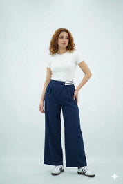 Pantalon Palazzo Contrast Chic