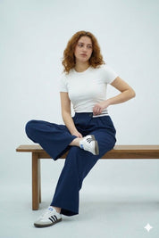 Pantalon Palazzo Contrast Chic