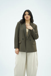 Blazer Croisé Chic et Structuré