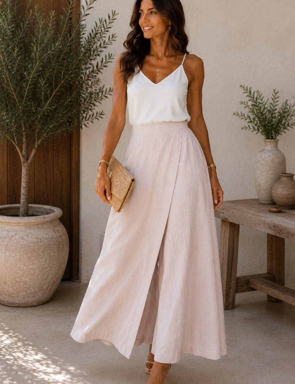 Pantalons Jupe Fluide
