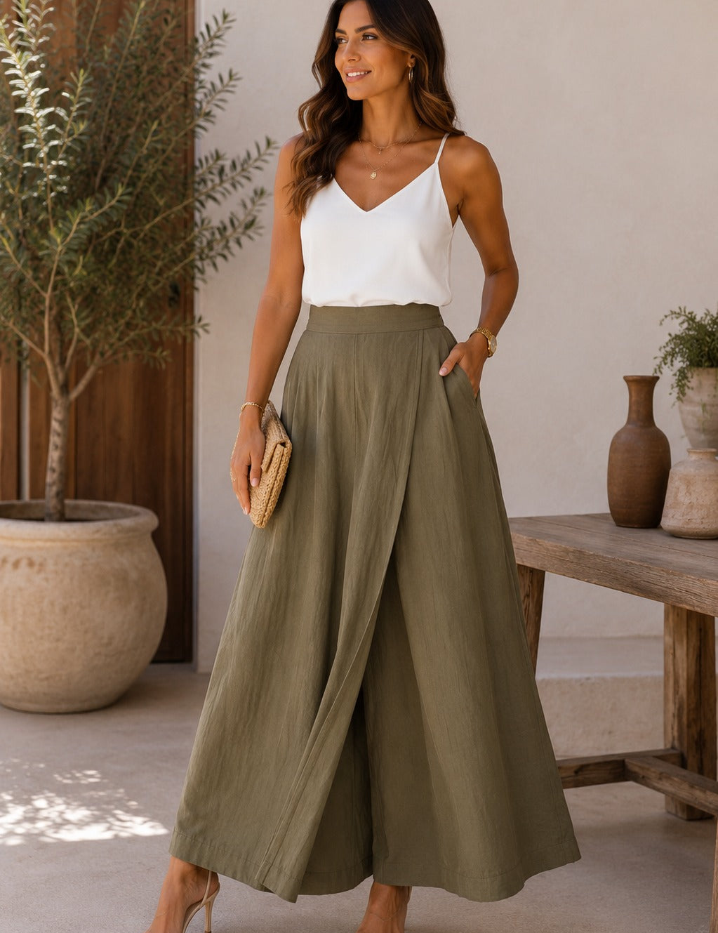 Pantalons Jupe Fluide