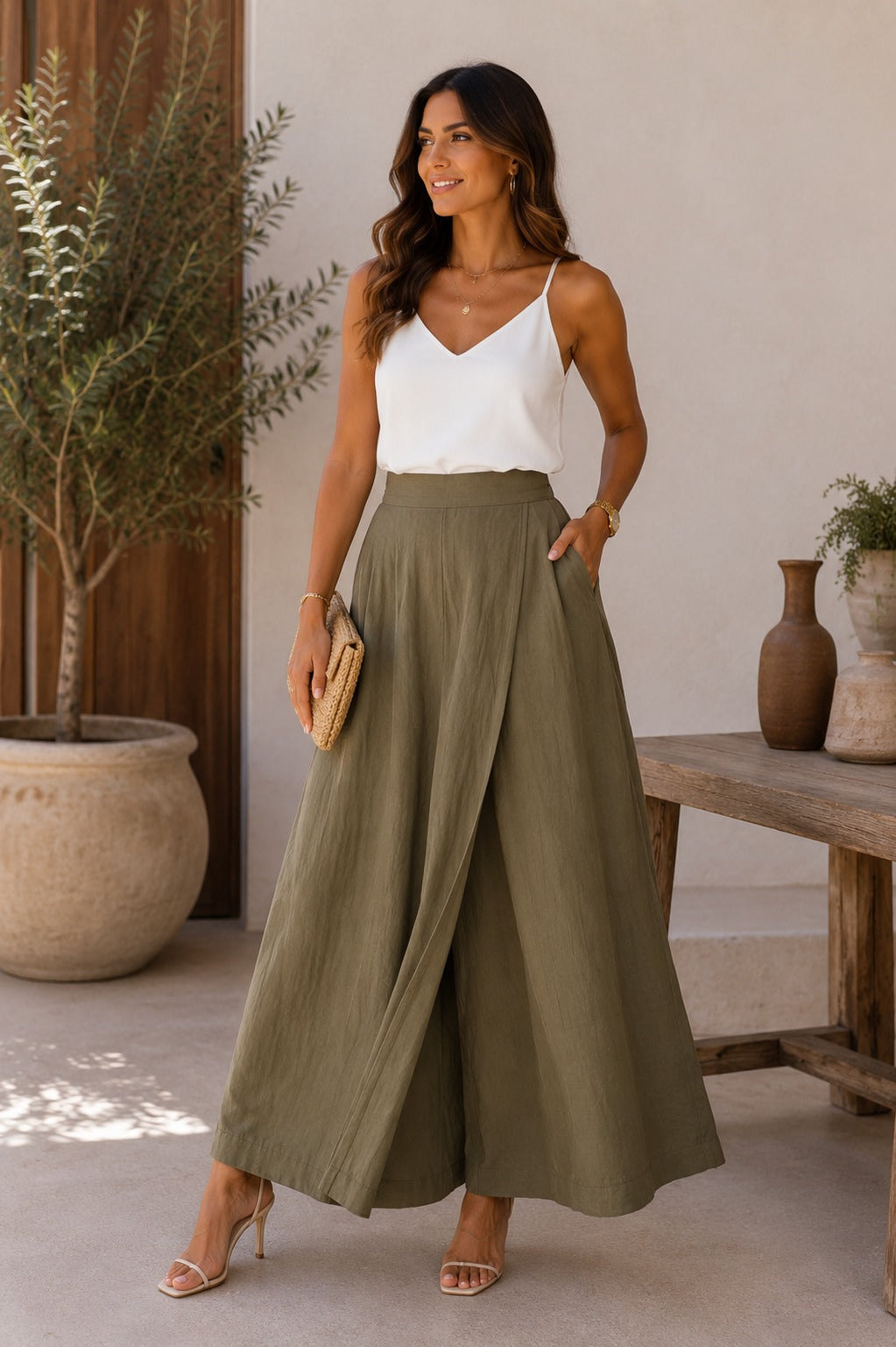 Pantalons Jupe Fluide